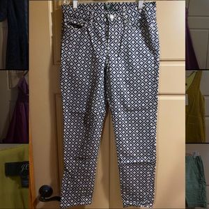 J Crew Patterned Cropped Pants